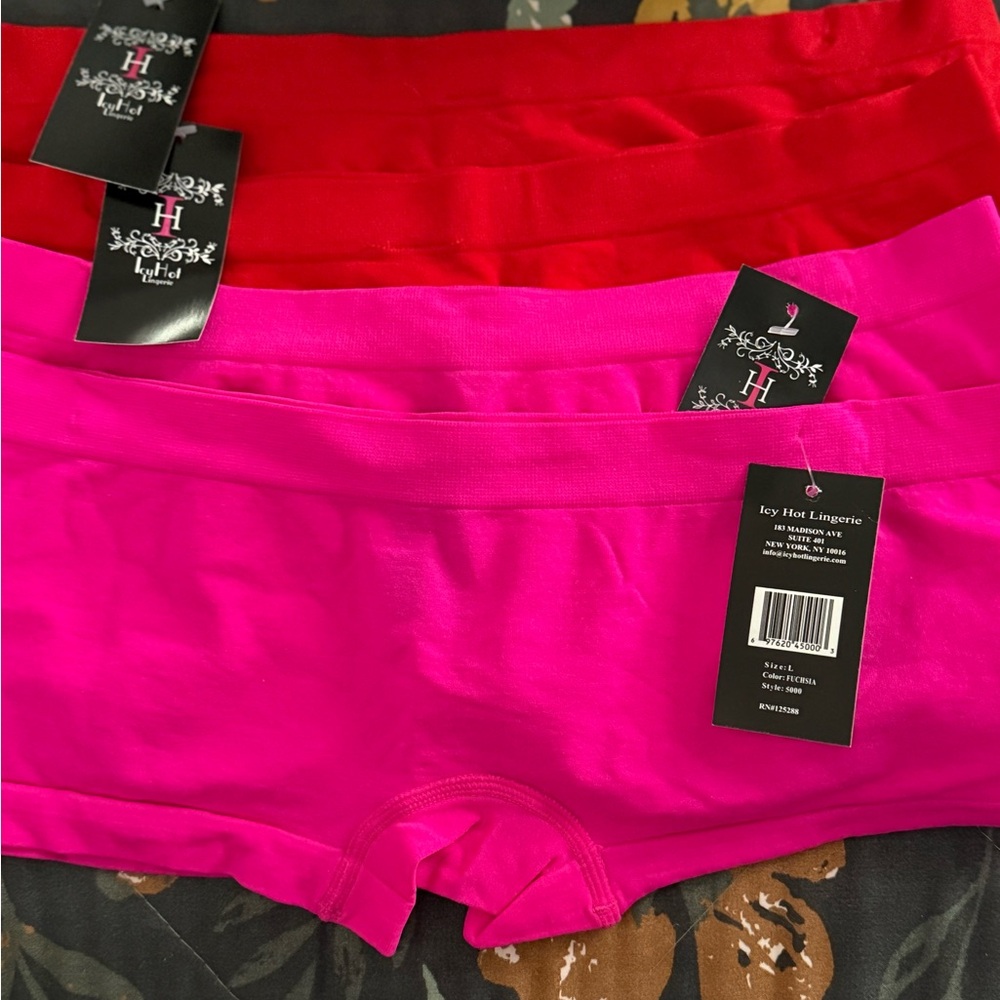 Icy Hot Lingerie Red And Pink Boyshorts